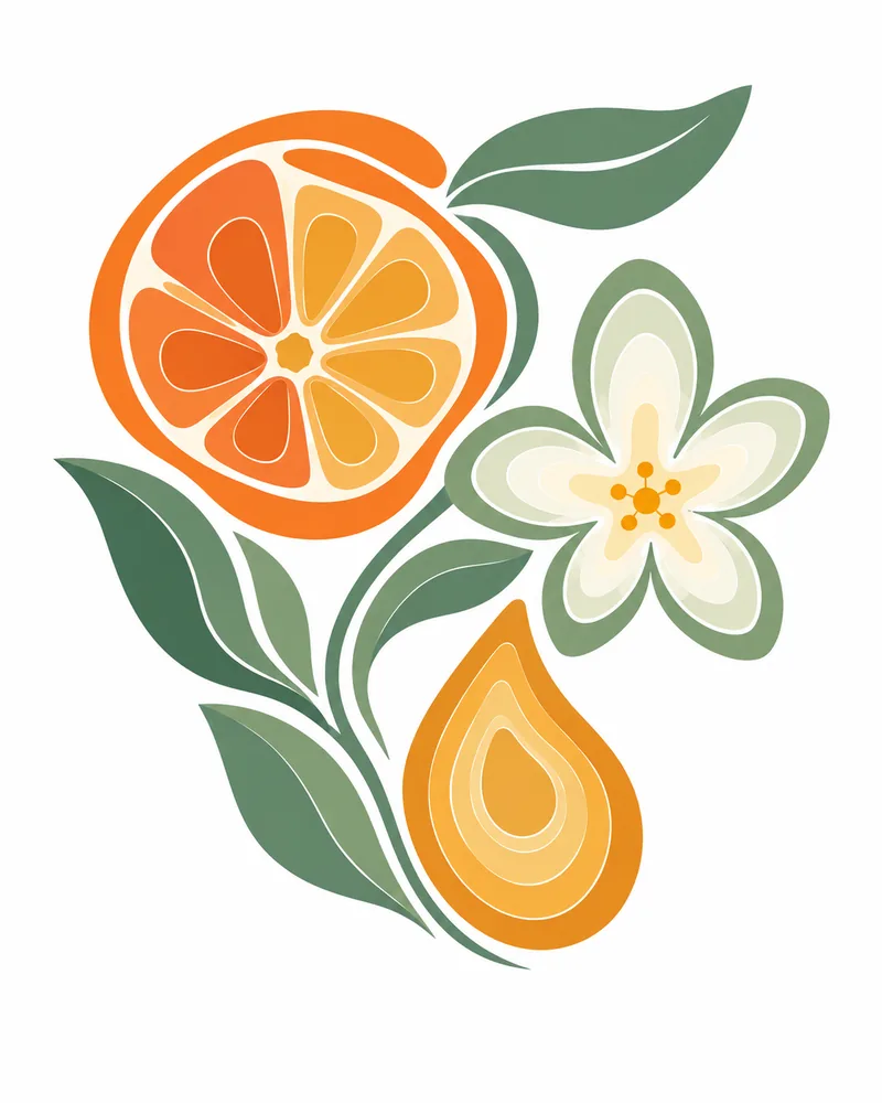 Ilustración Luminosa: mandarina, jazmín y miel